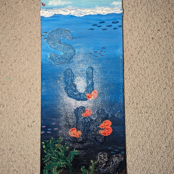 ORIGINAL ART. ARIEL DE BOER. 20" X 8" - Picture 1 of 4